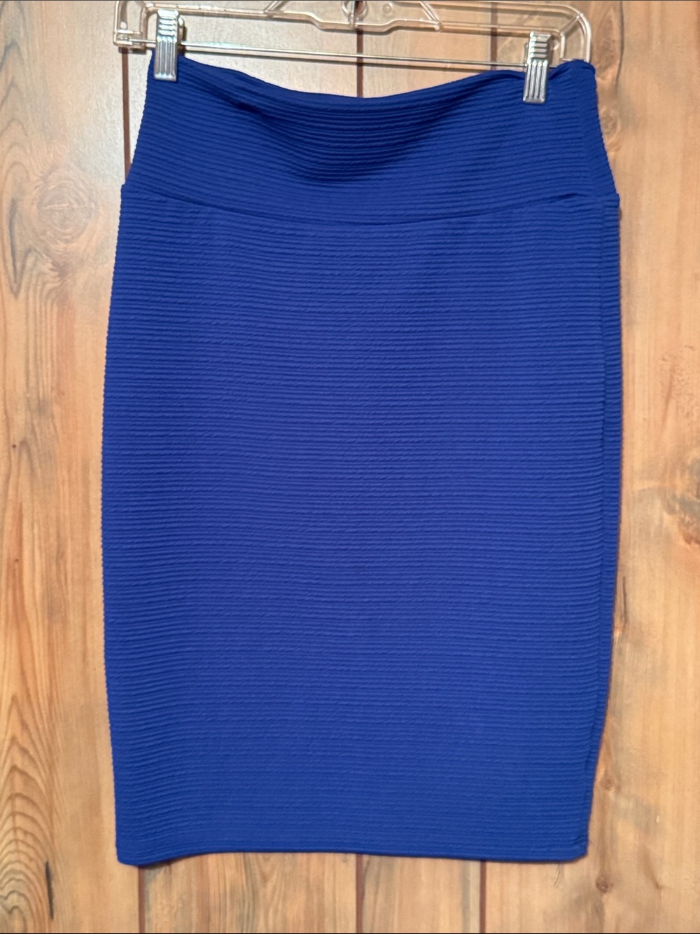 LuLaRoe Royal Blue Ribbed Pencil Skirt